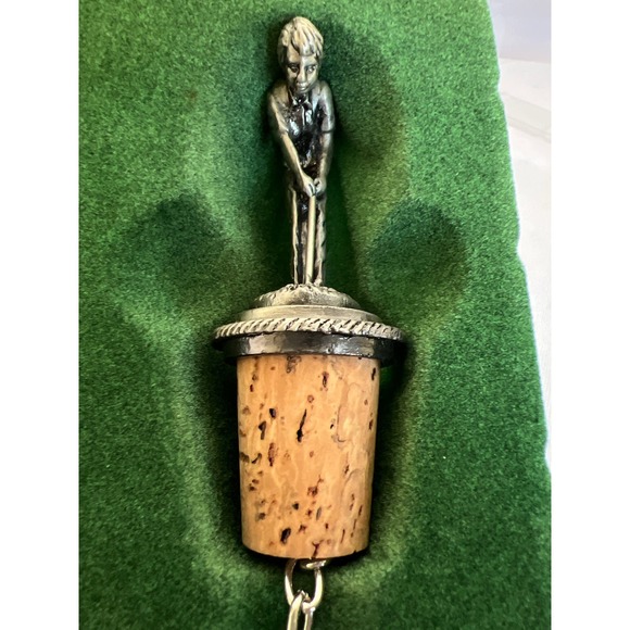 New Without Tags Golfer 3 Stopper Redwood Stained Presentation box 19th Hole - Picture 9 of 10